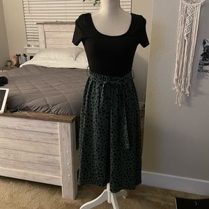 MIDI dress , black and green